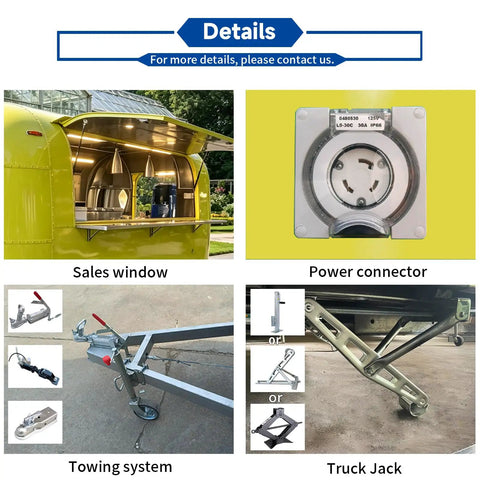 Ready Roll Yellow Food Truck For Pasta And Catering Hustle Packaged With A Full Commercial Kitchen And Private Restroom built different, showcasing sales window, power connector, towing system, and truck jack.