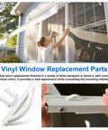 Woman installing Replacement Window Latches For Vinyl RV Windows Button Style, Durable UV Resistant Hardware Kit