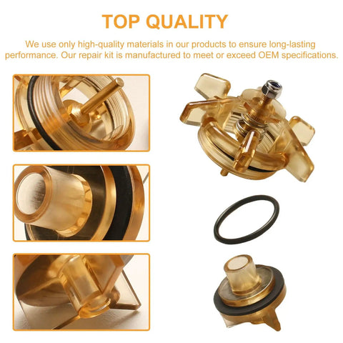 Close-up of Bonnet And Poppet Repair Kit For 765 Pressure Vacuum Breaker Backflow Preventer One Half To Three Quarter Inch.