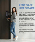 No Drill Doorbell Mount For Blink Video Doorbell Second Generation Adjustable Angle From Zero To Forty Five Degrees shown installed on door