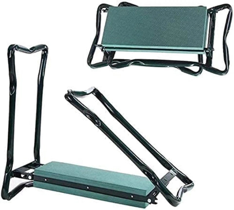 Heavy Duty Garden Kneeler And Seat With Wide Cushioned Pad Foldable Patio Bench Stool With Dual Tool Bags Portable Kneeling Chair For Gardening