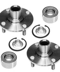 Front Wheel Bearing And Hub Assembly Kit For Ford Focus 2000-2011, 4-Lug, Dual Pack X2, Go-To OEM-Grade Replacement