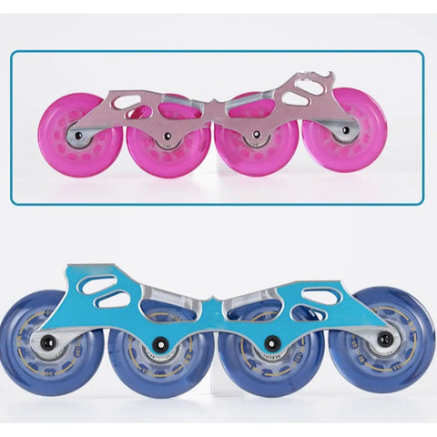 Pink Dope Inline Skate Wheels 64mm 85A with bearings 8 pack for outdoor and indoor roller blades replacement wheels durable PU set