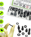 1000Pcs M3 Screws Kit With M3x6mm, M3x8mm, M3x10mm, M3x12mm, M3x16mm, M3x20mm, M3x25mm, M3x30mm Hex Socket Head Bolts 12.9 Grade