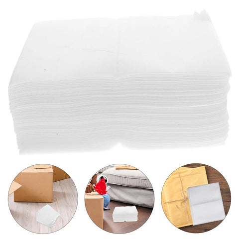 White EPE Foam Shipping Bags For Bottles And Ceramics Thickened Reusable Cushioning Packing Bags stacked with packaging examples