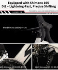 Blade R7 Ultra Lightweight Full Carbon Road Bike with Shimano R7170 24S Di2 Electronic Shifting detail view