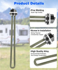 Rugged 1400W RV Water Heater Element Screw In 110V 120V Easy Install for Camper Hot Water. Features screw-in design and high-quality alloy.