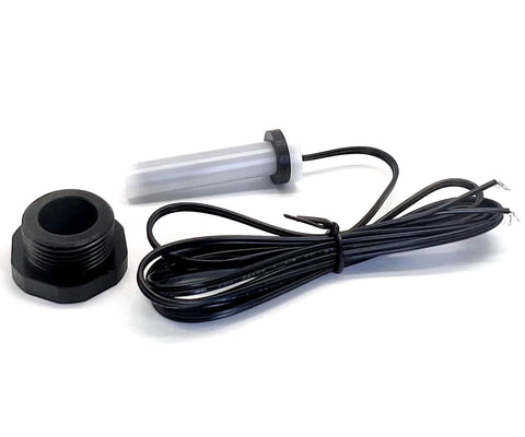 TYHI R0456500 temperature sensor for Zodiac Jandy Legacy; gray cylindrical probe with black cable and mounting nut
