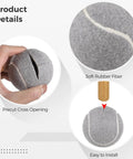 24 Pack Precut Tennis Ball Chair Leg Covers No Slip Rubber Foot Pads For Quiet Floor Protection Cross Opening Design