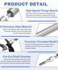 RC Boat Drive Shaft Kit With 36mm Propeller And Universal Joint, 100mm Shaft, product details with stainless steel material and high-speed flange bearing