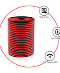 16 Gauge Heavy Duty 2 Conductor Speaker Wire Red Black 100 Ft Roll For 12V And 24V DC Cars Boats LED Strips Audio Projects