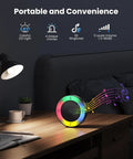 Solar Wireless Driveway Alarm With 2600 Ft Range, 36 Melodies, 5 Volume Levels, 4 Zone Support, shown on a bedside table