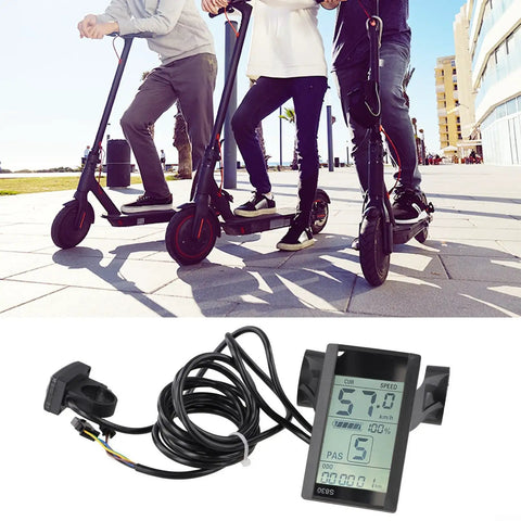 Upgrade Your Ride With Premium S830 LCD Display Screen Featuring 5Pin Sm Connector For 24V 36V And 48V Electric Bike Scooter Smart UART Control Panel Dash For Speed And Battery Monitoring, black wired display for e-scooters