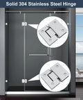 Heavy Lifting Shower Door Hinge With A Zero Friction 180 Degree Sweep Designed From Bulletproof 304 Steel and Clad In A Sharp Brushed Nickel Look.