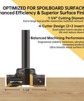 Slab Flattening Router Bit Heavy Duty With One Quarter Inch Shank, One And Three Eighths Inch Cutting Diameter, CNC woodworking use