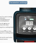 Parameter settings display for Heavy Duty Electric Strapping Machine With 4000 Mah Battery Powered Handheld Baler Tool.