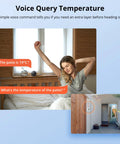 IP65 Waterproof Zigbee LCD Temperature And Humidity Sensor For Greenhouse And Bathroom No Fuss Smart Home Monitoring With App Charts Easy Setup And Flexible Installation wall-mounted outdoor sensor by patio door