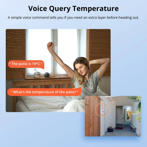 IP65 Waterproof Zigbee LCD Temperature And Humidity Sensor For Greenhouse And Bathroom No Fuss Smart Home Monitoring With App Charts Easy Setup And Flexible Installation wall-mounted outdoor sensor by patio door