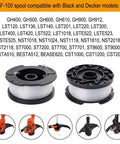 String Trimmer Spool Replacement Kit For AF 100 30Ft 0.065 Inch Line Fits GH600 GH610 GH900 LST Series Edger visible spools