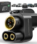 Hit The Road Today With This Heavy Duty Nacs To Ccs1 Charging Adapter, 500A 1000V for Tesla V3 V4 Superchargers, close-up view.