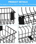 Close-up views of Four Piece Large Slatwall Baskets Set Ventilated Metal Pegboard Baskets for PVC Slatwall Panels Hangin Storage