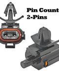 Precision Ambient Temperature Sensor With Connector Pigtail Harness For Hyundai Kia, 2-pin connector detail.