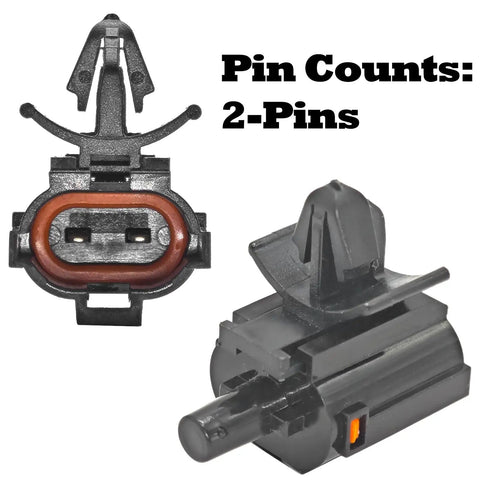 Precision Ambient Temperature Sensor With Connector Pigtail Harness For Hyundai Kia, 2-pin connector detail.