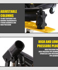 Pro Grade Knuckle Buster Heavy Duty Manual Hydraulic Pipe Bender showing adjustable columns for precision pipe bending.