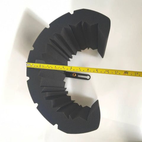 Heavy Duty High Density Acoustic Foam Mic Shield For Studio Recording And Podcasting With Real Deal Noise Blocking, measuring 380x305x250mm.