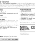 Top Shelf 100 Percent Urethane Gloss Sealer For Painted Wood And Masonry Ready To Roll Clearcoat instructions and features on a label.