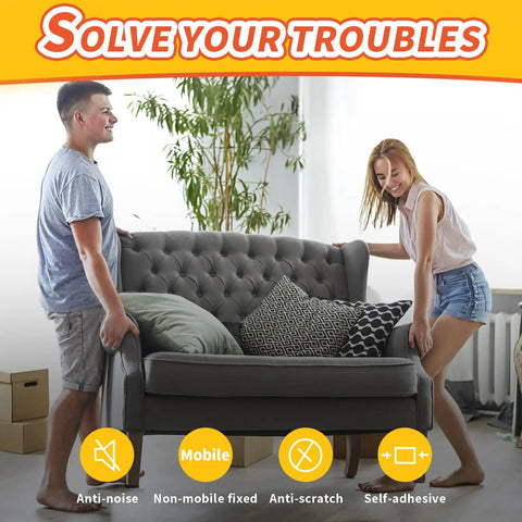 Heavy Duty Self Adhesive Felt Strips 40 X 5 Inch Roll used under sofa legs to protect floors during moving.