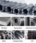 Heavy Duty Carbide Annular Cutter Kit With Eight Precision Hole Saws And Dual Pilot Pins Built Super Tough for seamless metal drilling.