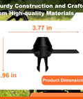 Agitator Replacement Kit For Echo RB60 Spreader With Extension Arm for wider spreading pattern, black plastic construction.