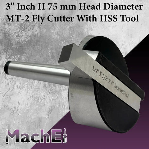 Heavy Duty Workhorse 3 Inch Fly Cutter Featuring Rock Solid 2MT Shank And Dead On Precise HSS Tool Bit For Lathes And Mills