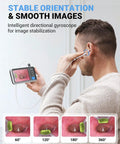 Home Ear Otoscope With 4.5 Inch IPS Display And 3.9mm Ear Camera With Gyroscope For Clear At Home Inspection, man using it at ear
