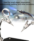 Pro Grade Heavy Duty Welding Fixture Clip With Double Clip Clamp, Adjustable 360 Degree Swivel Jewelry Welding Table Clip in use