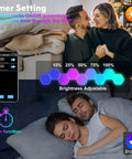 Hexagon LED Wall Panels With App Control And Music Sync, RGB Hex Tiles For Gaming Rooms Or Bedrooms showing timer function.