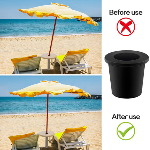 insert for patio table with umbrella hole Three Piece Patio Umbrella Kit