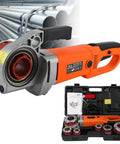 Badass 2300w Handheld Pipe Threading Machine With 6 Die Set For 1/2 To 2 Inch Rigid Conduit, electric tool with case and accessories.