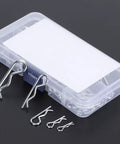 100Pcs Cotter Pins Assortment Kit With Storage Box Carbon Steel Split Pin Clips For Automotive Tractor Hitch And Machinery Fastening Needs Heavy Duty Garage Ready Must Have, assorted sizes in box