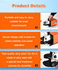 PioMue 1.3T Benchtop Pneumatic Crimping Tool With Replaceable Dies For Wire Terminals showcasing portable design and durable alloy steel construction.