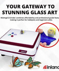 Pro Grade Glass Grinder For Stained Glass, Edging, Grinding, Shaping, And Drilling, Includes Diamond Grinding Bit, 115V