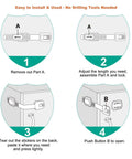 Installation guide for Multi Use Adhesive Strap Locks For Baby Proofing Cabinets And Drawers No Drill Easy Install Child Safety Latches For Fridge Dishwasher Toilet Oven Closet And Trash Can 6 Pack