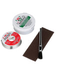 Lead Free Silver Safe Flo Solder Kit With One Quarter Pound Wire Solder Tinning Flux Abrasive Cloth And Application Brush
