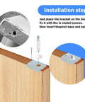 Illustration of Boss Bifold Door Repair Kit installation on 1-3/8 inch wood door with pivot bracket and screws.