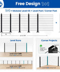 Diagram of 16 To 20 Ft Modular Black Cable Railing Kit For Decks With 36 Inch 4 Level Post Kit Complete Cable Railing System Easy DIY