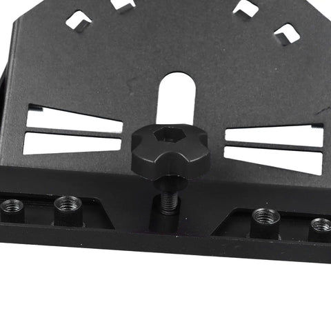 Close-up of Heavy Duty 45 Degree Tile Chamfering Jig showing mounting gear for 115 125mm grinders.