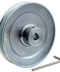 AB500 Half Inch Bore 5 Inch OD One Groove V Belt Pulley For AB 5L 4L V Belts, Heavy Duty Carbon Steel Motor Pulley Zinc Plated 1020 Steel