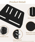 Heavy Duty Bed Frame Connector Plates Secure Headboard Tough No Sweat Assembly Screw Mount Brackets black steel with anti-rust coating