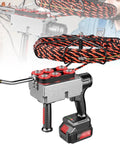 Rock Solid Electrician Wire Puller Through Wall Featuring Brushless Motor And Smooth Variable Speed, showing rubber drive and cable.
